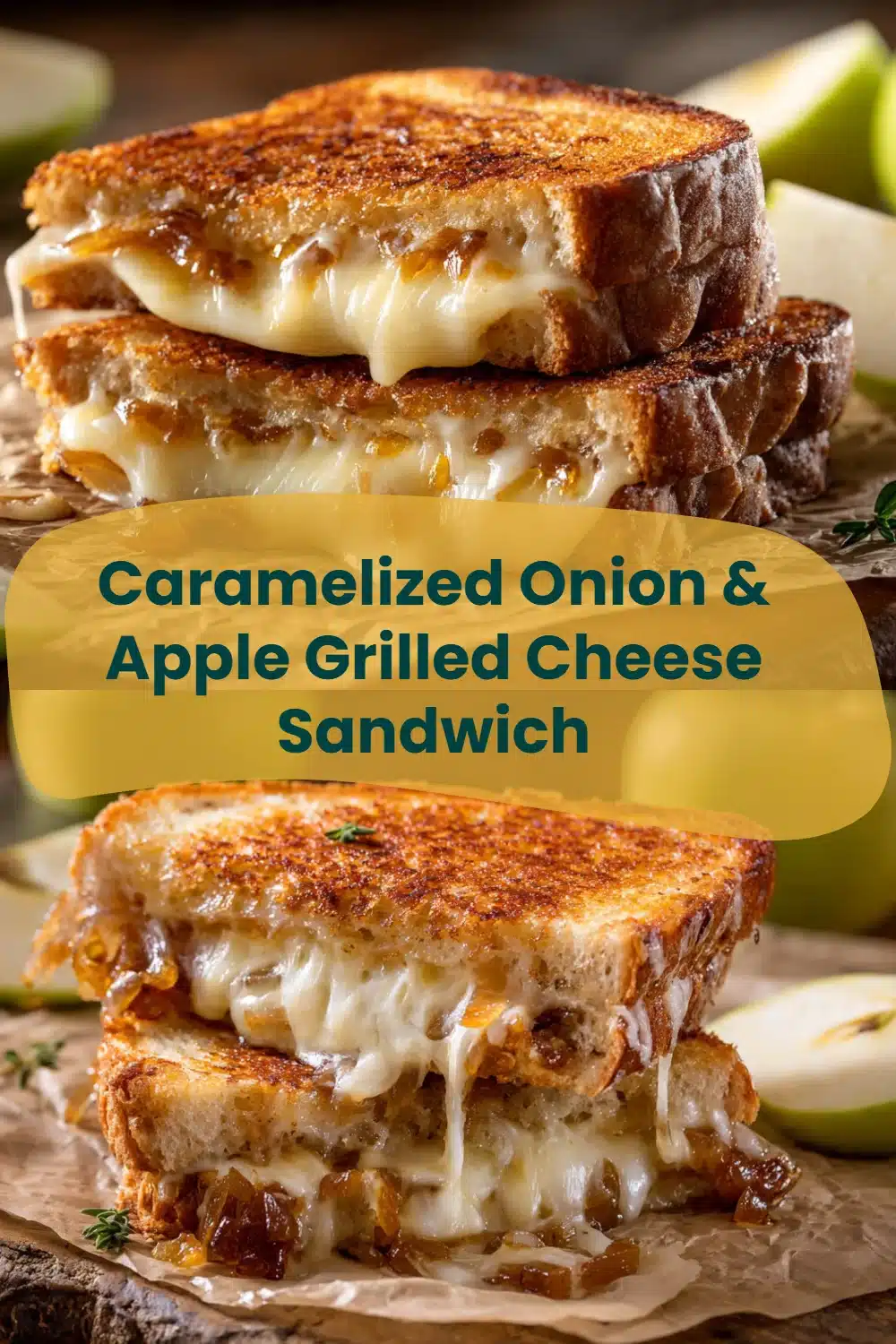 Caramelized Onion & Apple Grilled Cheese Sandwich