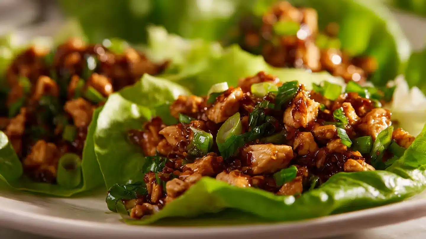 Cashew Chicken Lettuce Wraps