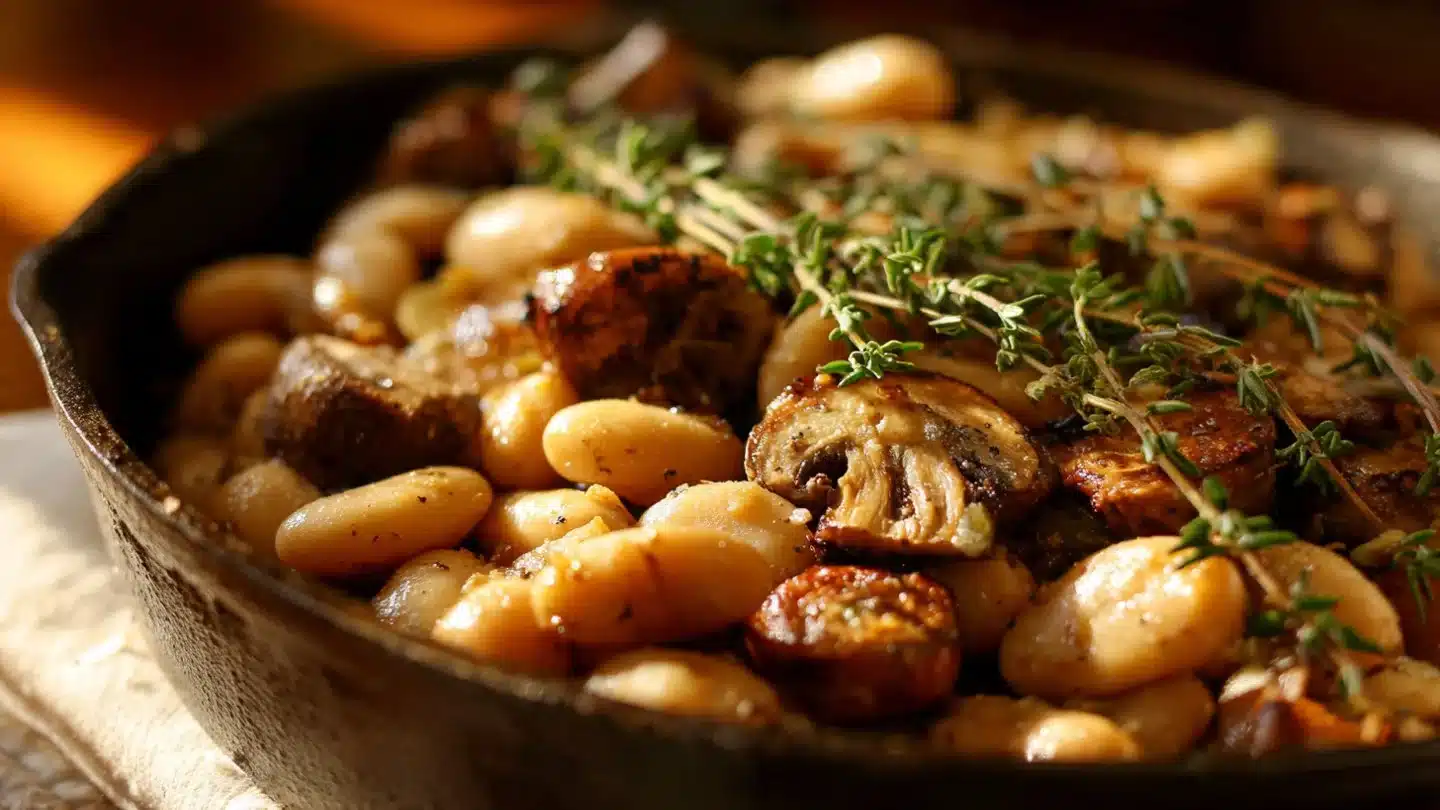Creamy White Bean and Mushroom Skillet: Comfort in a Pan