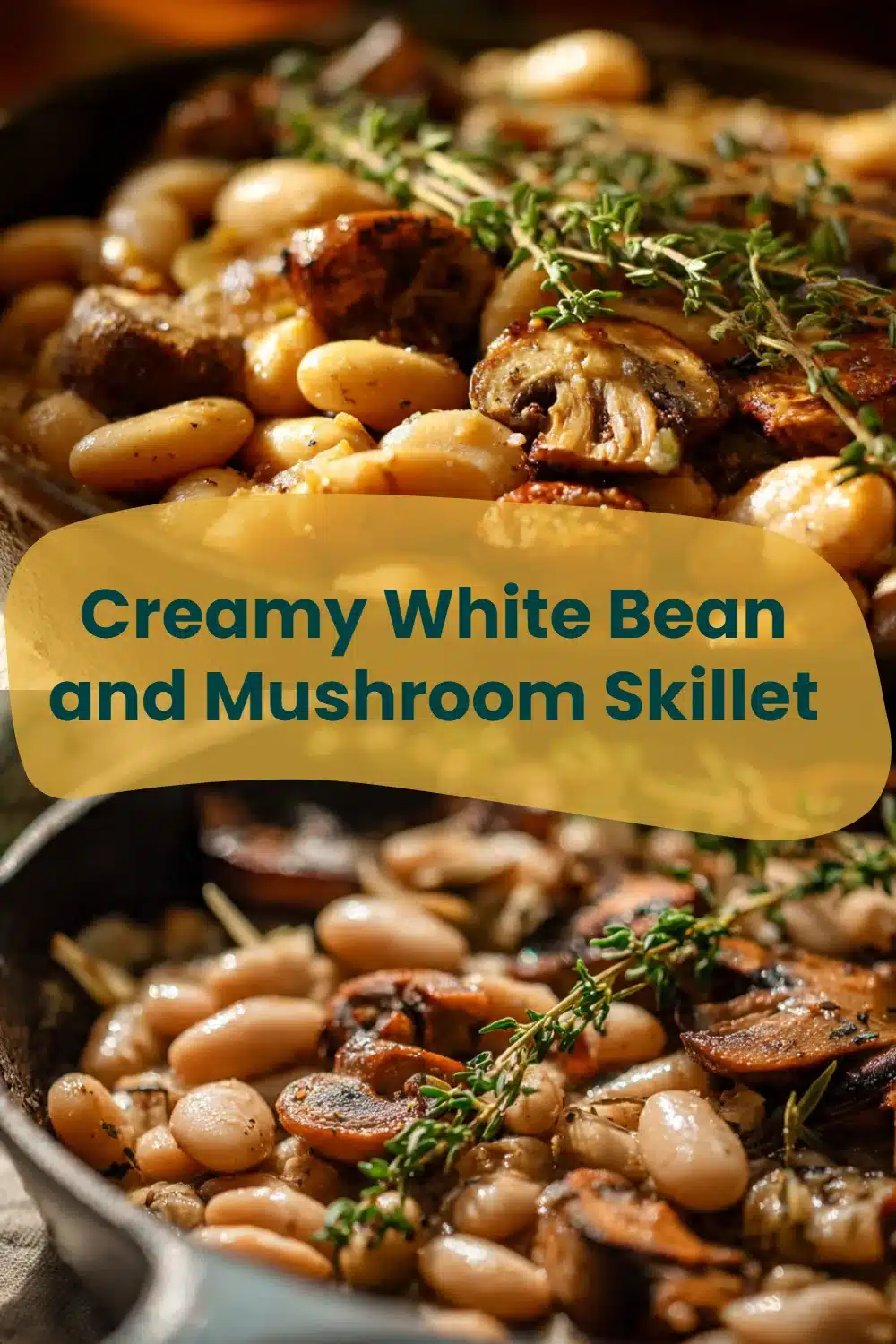 Creamy White Bean and Mushroom Skillet
