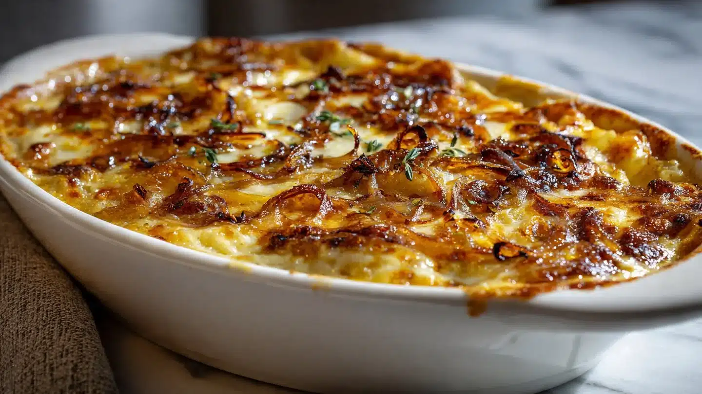 Crispy French Onion Scalloped Potato Casserole