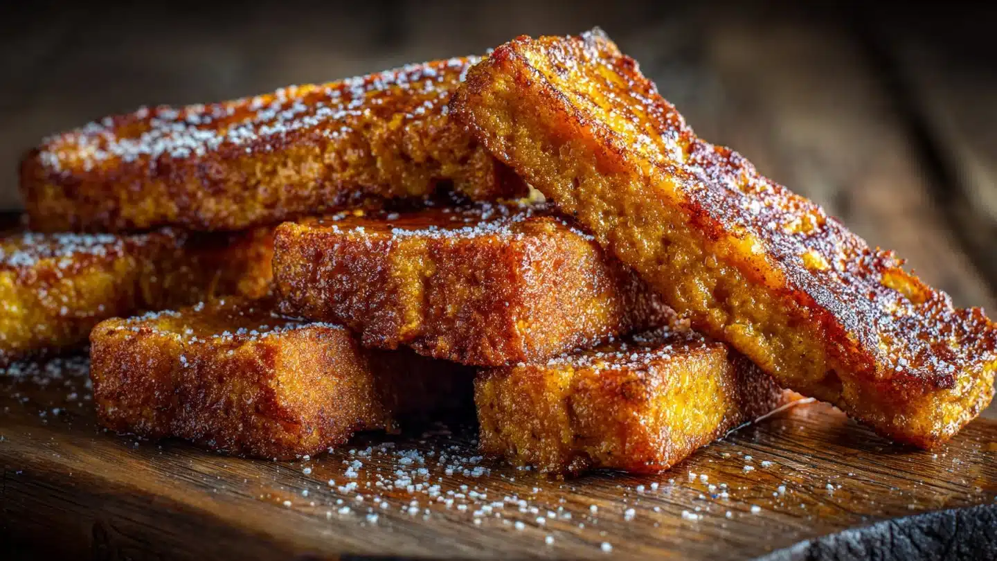 Crispy Pumpkin French Toast Sticks