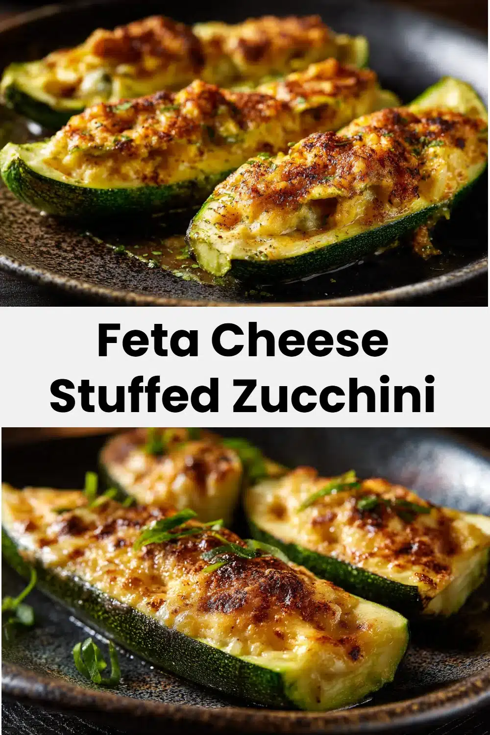 Feta Cheese Stuffed Zucchini