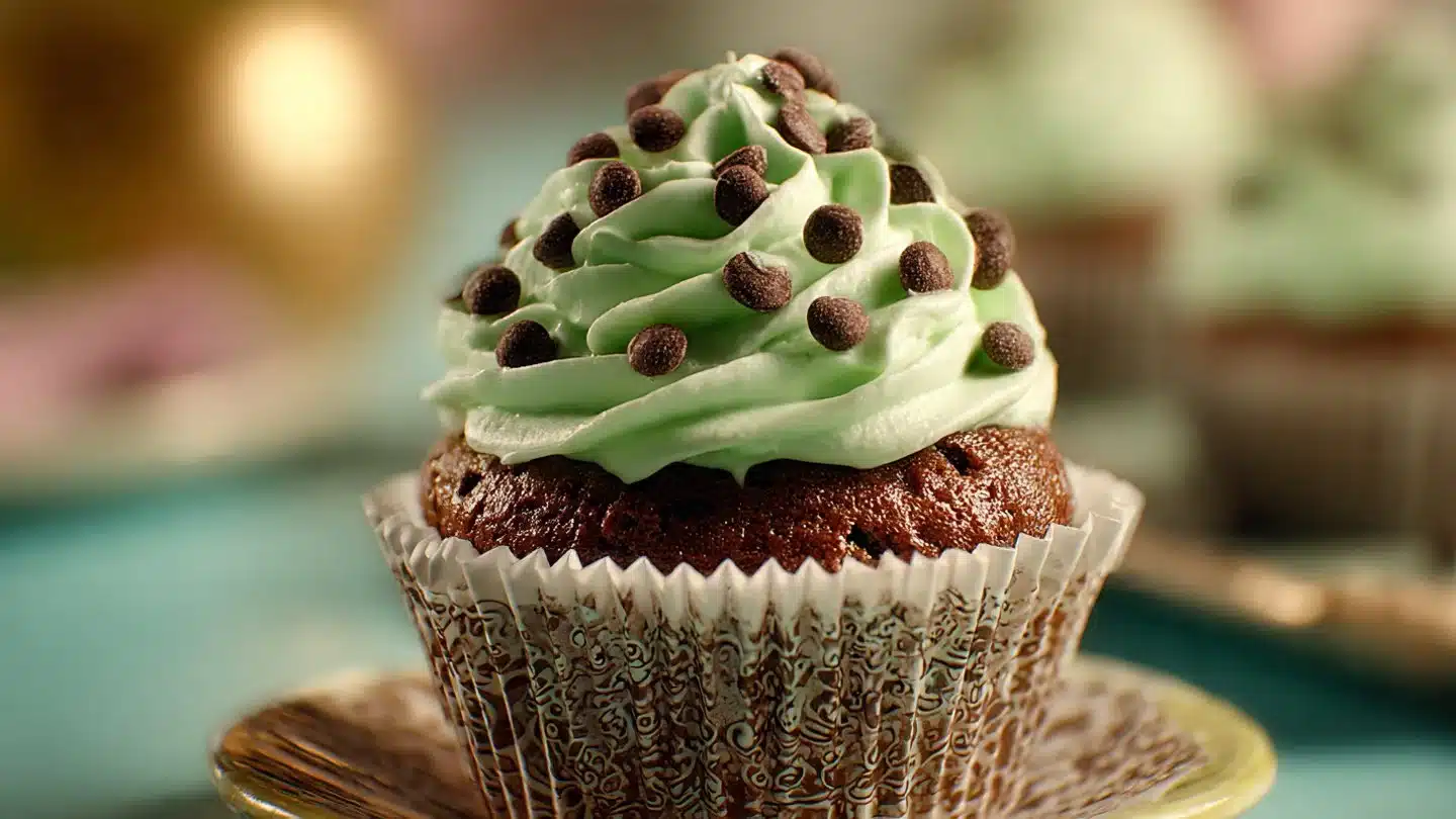 Mint Chocolate Chip Cupcakes