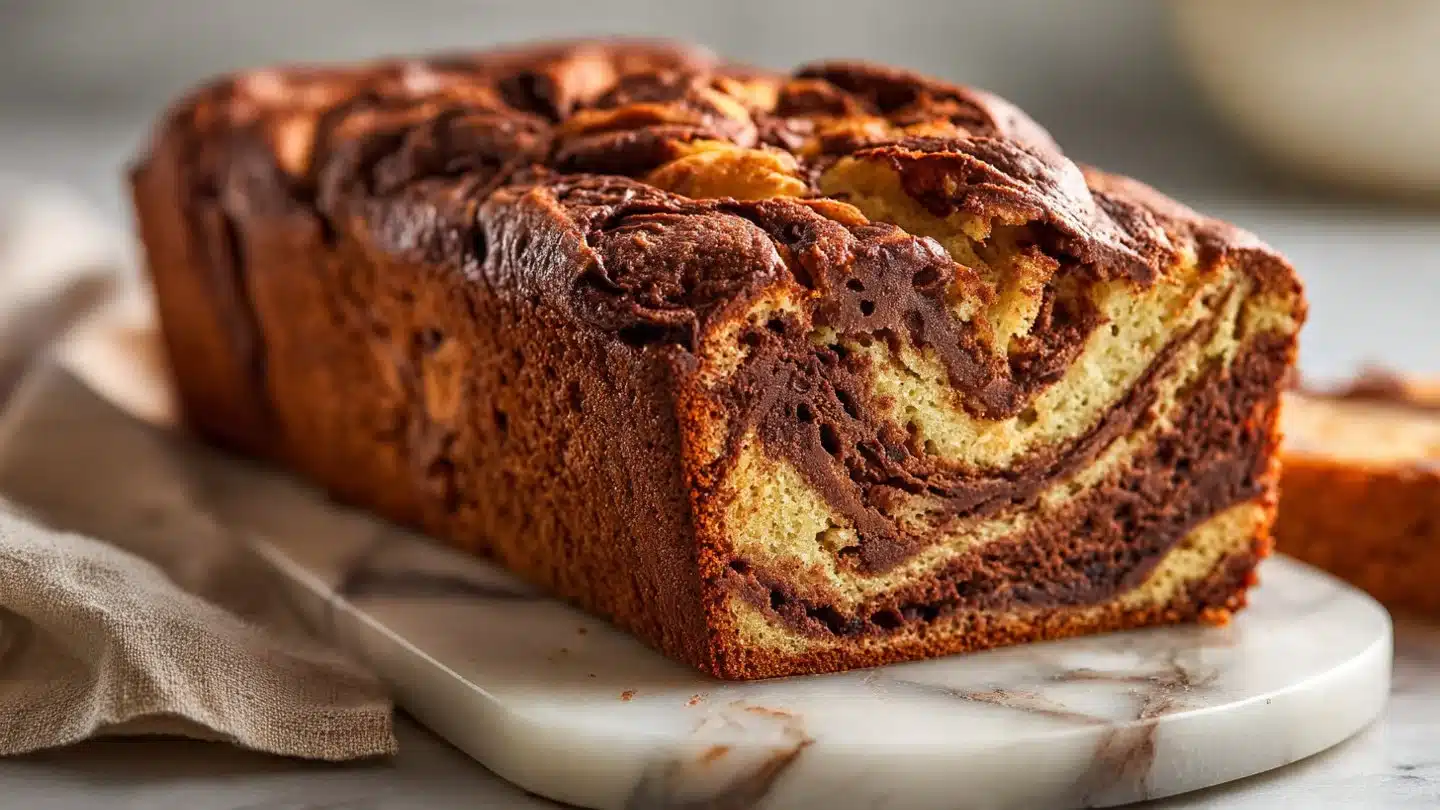 Nutella Swirled Banana Bread