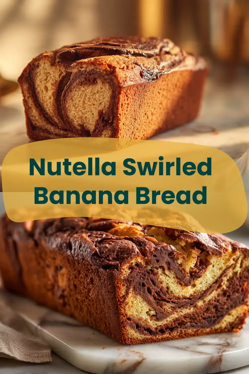 Nutella Swirled Banana Bread
