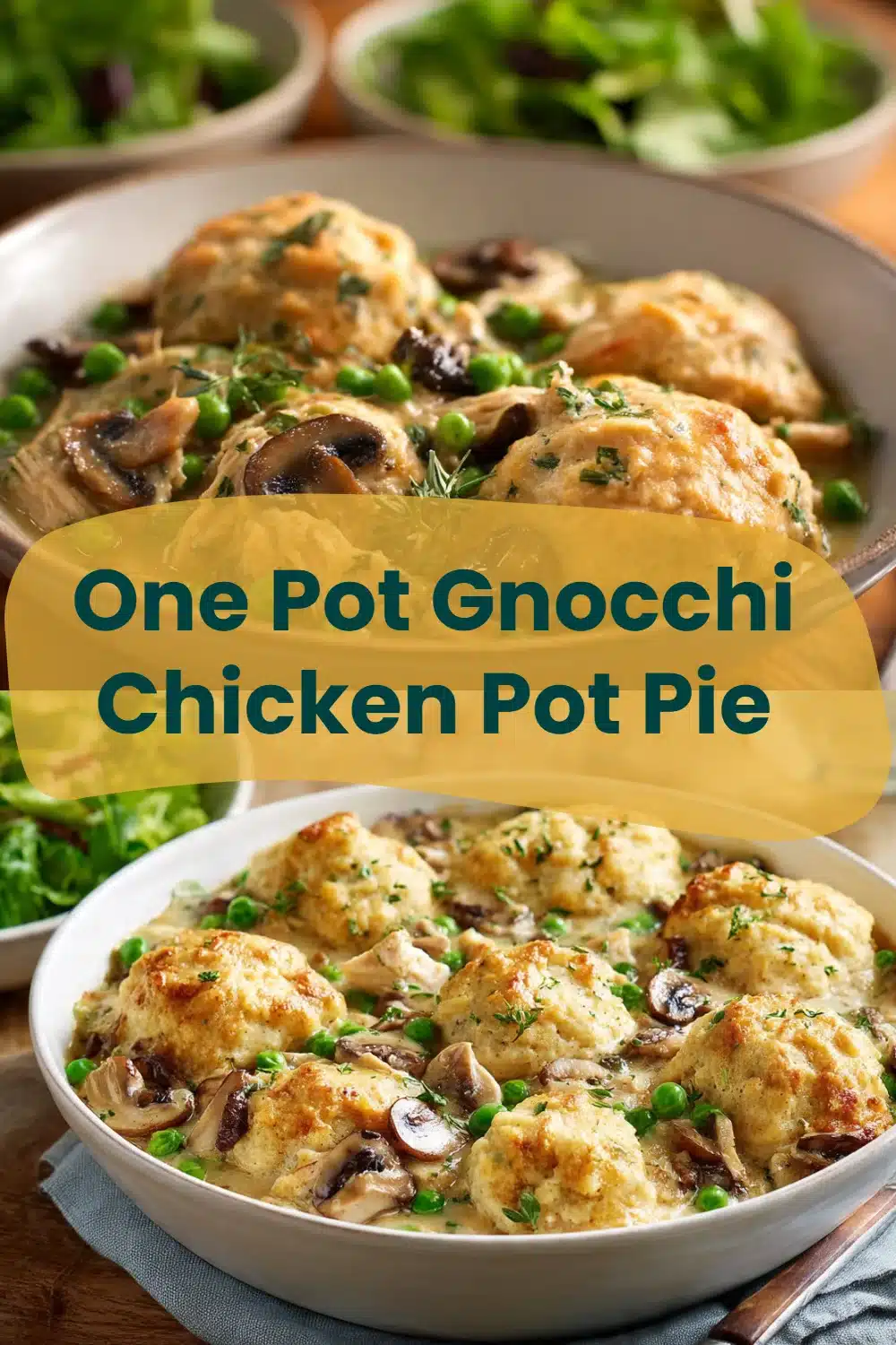 One Pot Gnocchi Chicken Pot Pie