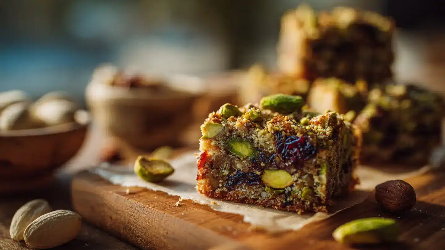 Pistachio and Date Bars