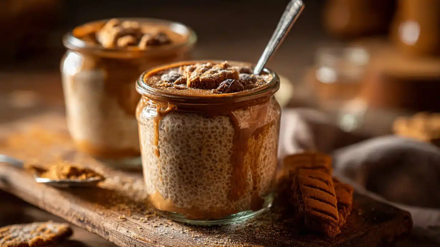 Quick Biscoff Overnight Oats