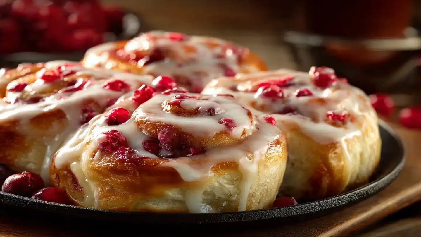 Irresistible Raspberry Cinnamon Rolls with Lemon Glaze