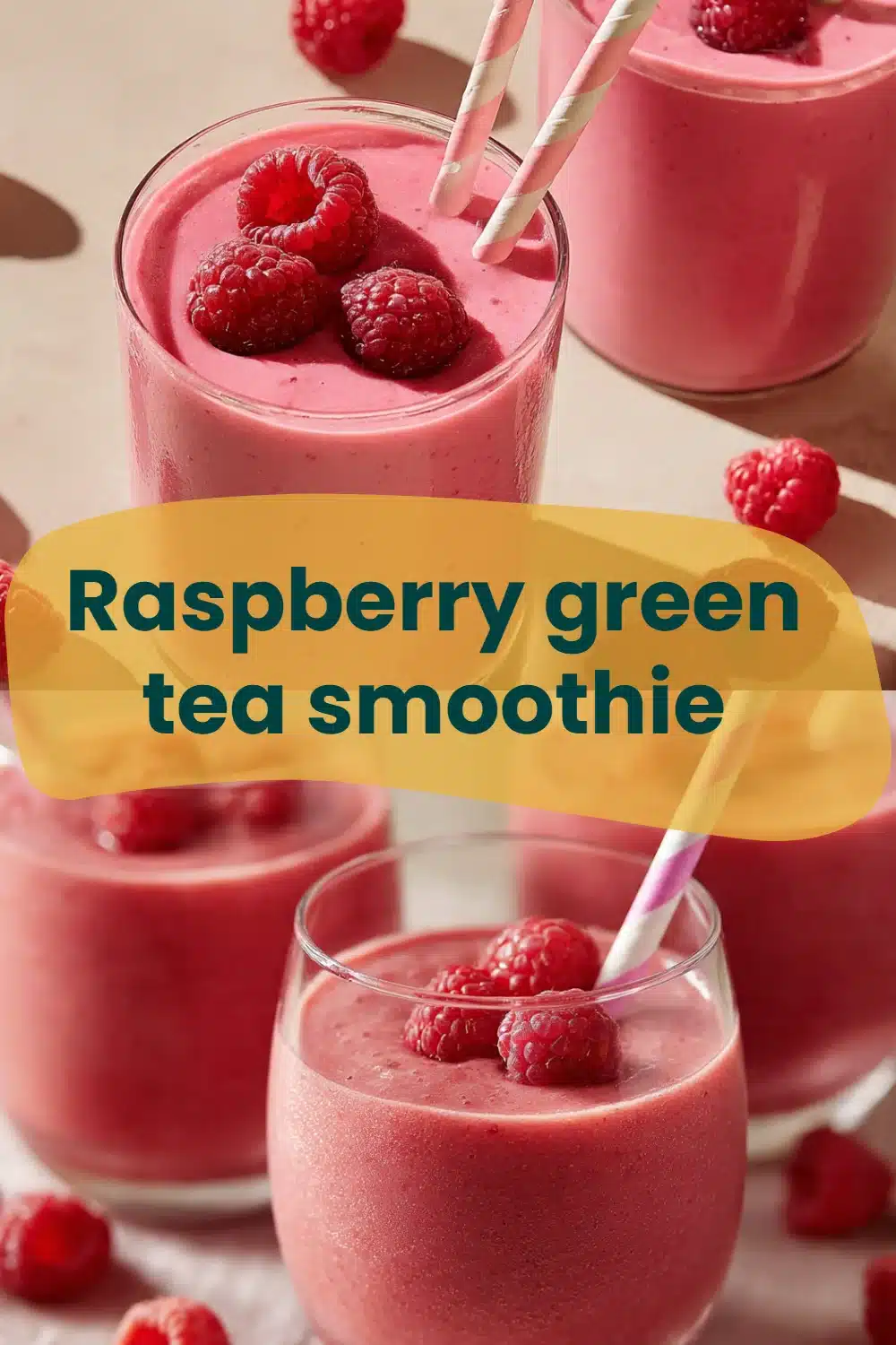 Raspberry green tea smoothie
