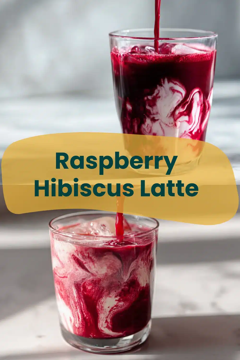 Raspberry Hibiscus Latte