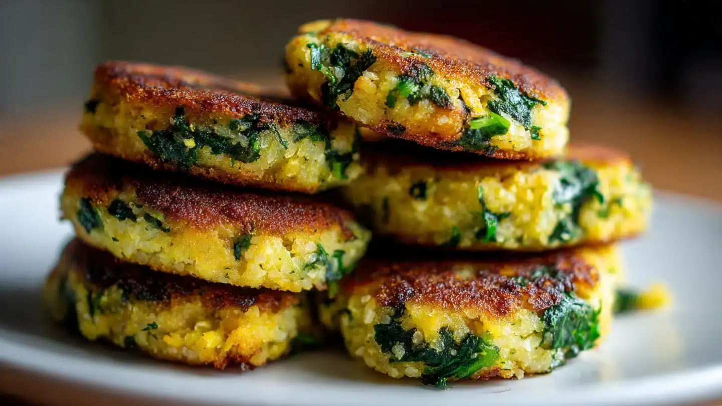 Irresistibly Savory Spinach Chickpea Cakes: A Vegetarian Delight!