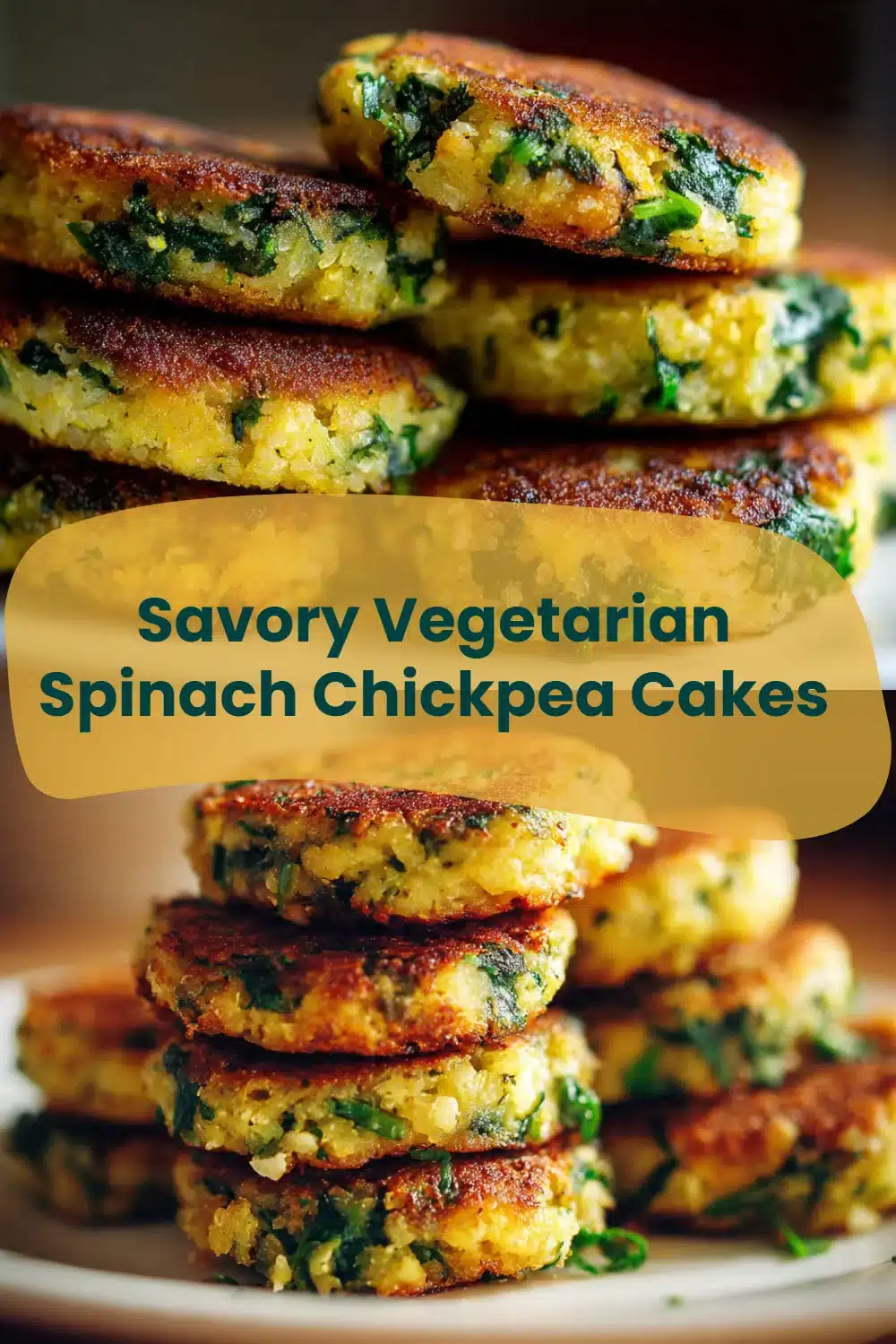 Savory Vegetarian Spinach Chickpea Cakes