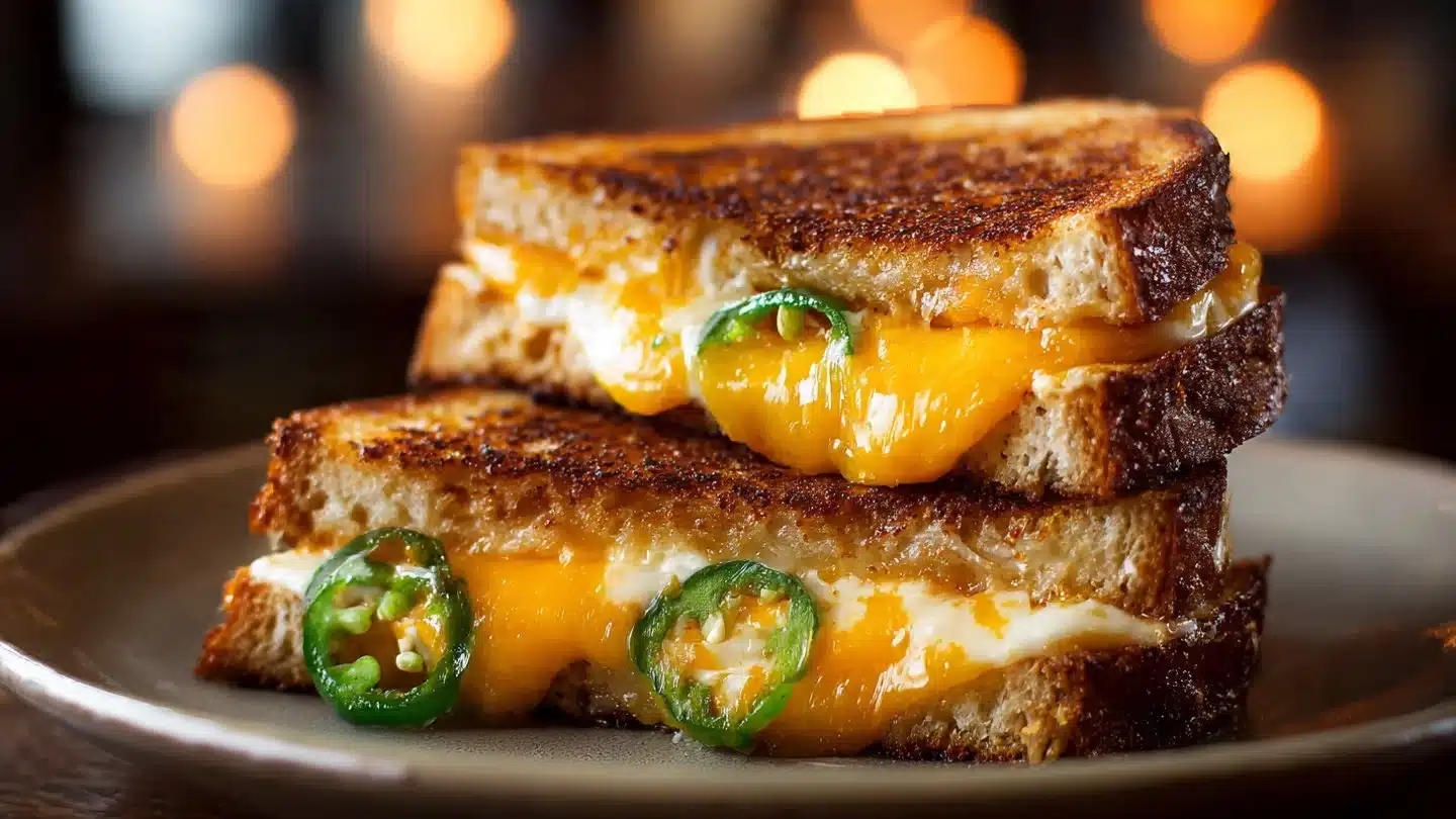 Spicy & Sweet Jalapeño Peach Grilled Cheese: A Flavor Explosion!