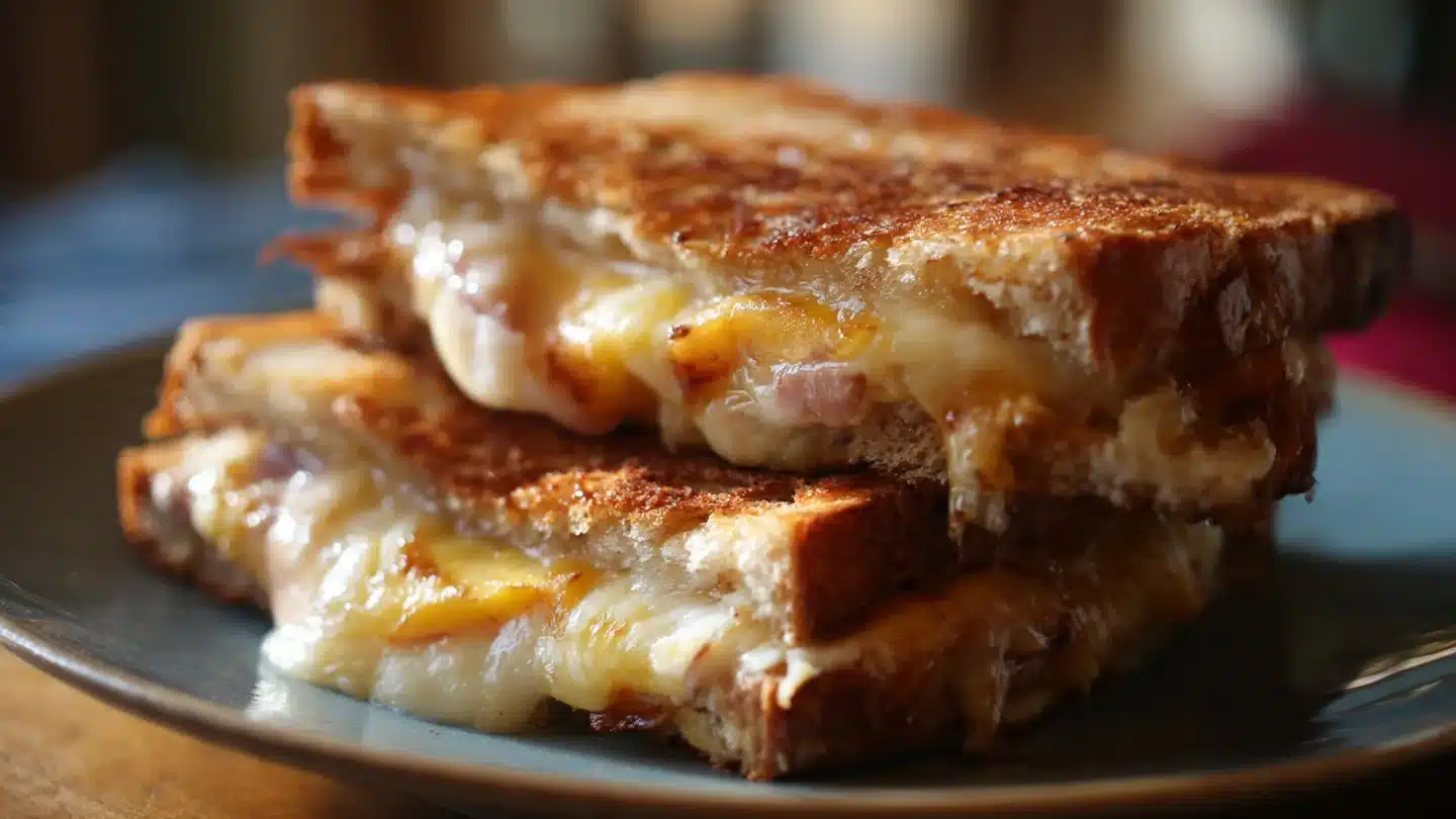 Spicy & Sweet Jalapeño Peach Grilled Cheese