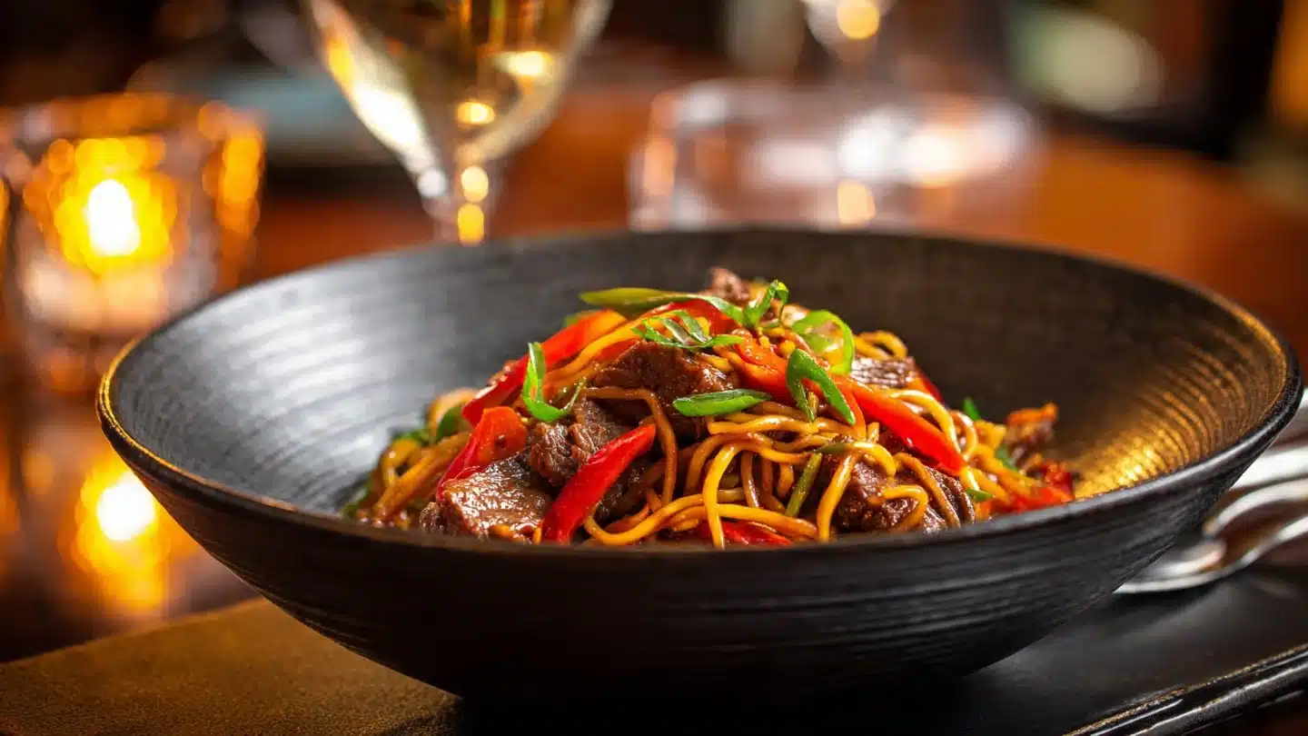 Sticky Beef Noodles