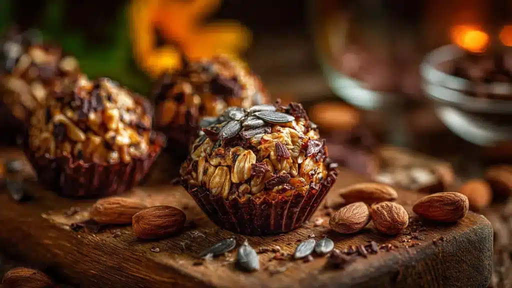Delicious sunflower seed chocolate bites for a healthy snack option