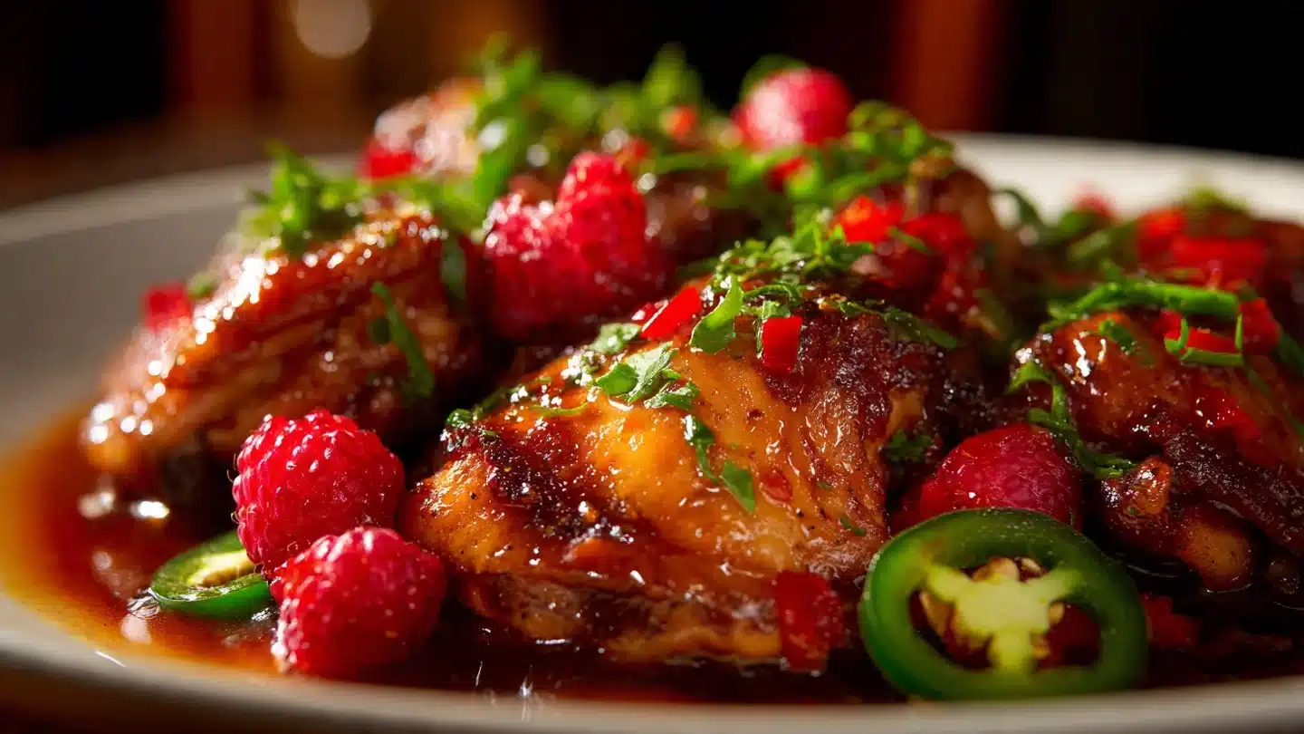Sweet & Spicy Jalapeño Raspberry Chicken (Flavor Explosion)