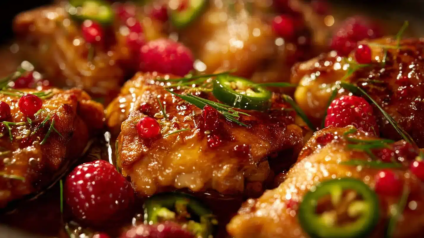 Sweet & Spicy Jalapeño Raspberry Chicken