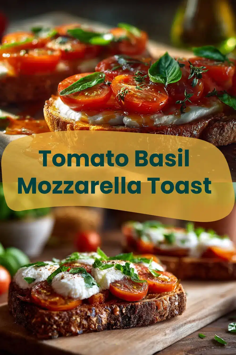 Tomato Basil Mozzarella Toast