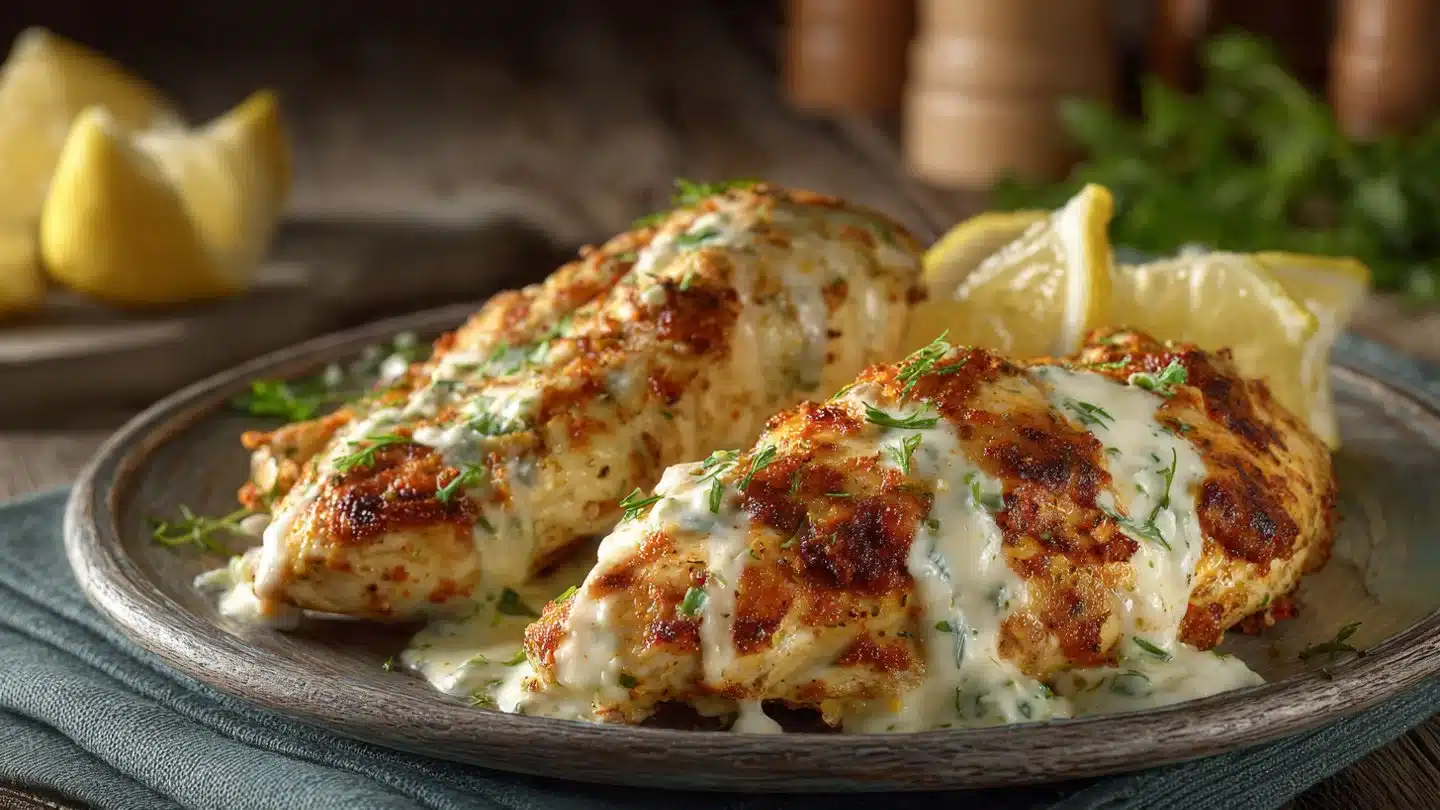 Turkish Chicken with Creamy White Sauce