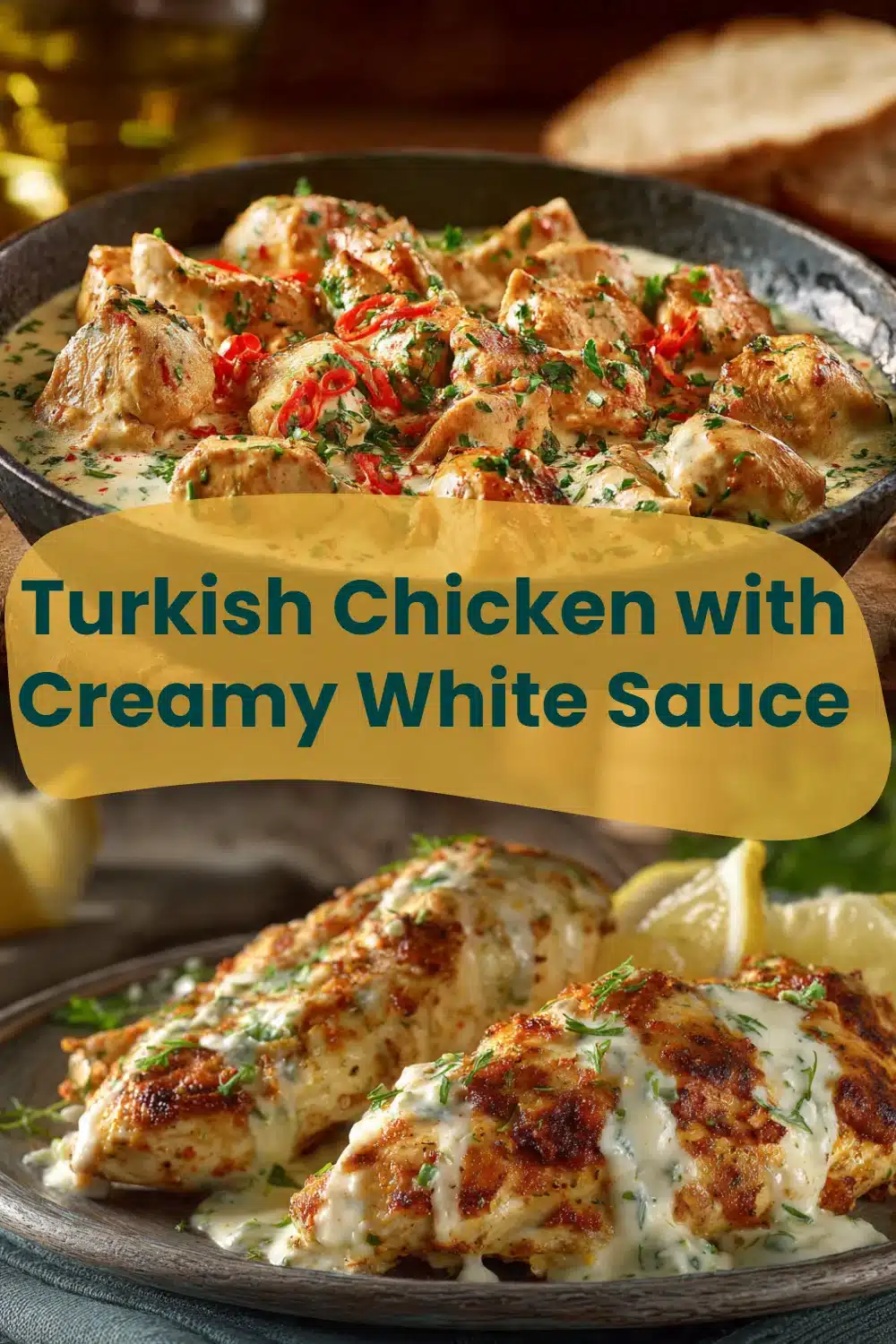 Turkish Chicken with Creamy White Sauce