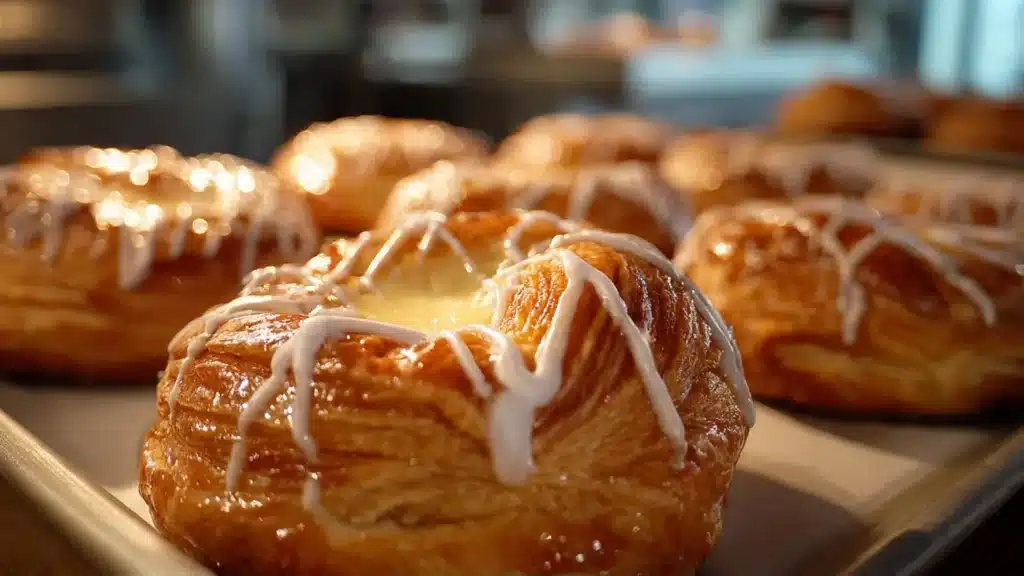 Braided Mini Cheese Danish pastry filled with cream cheese
