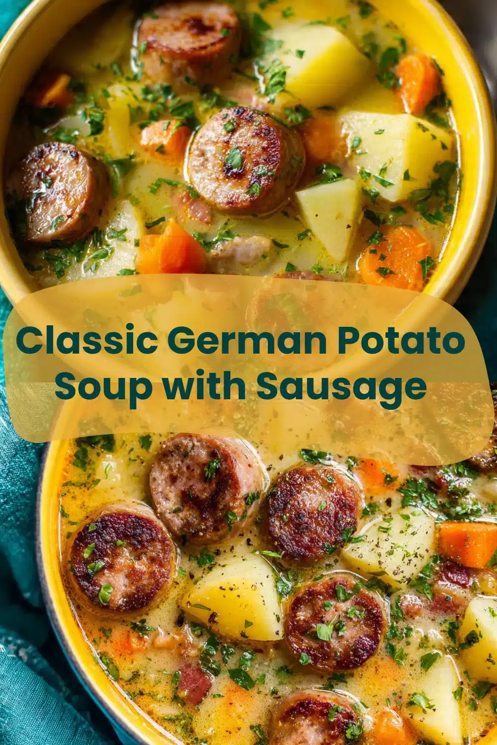 Classic German Potato Soup with Sausage