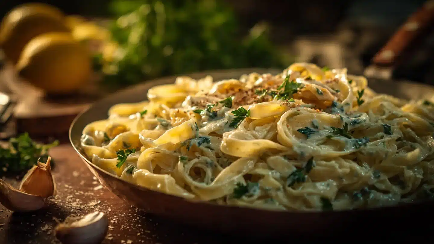 Creamy Roast Garlic and Lemon Pasta Sauce Recipe Easy