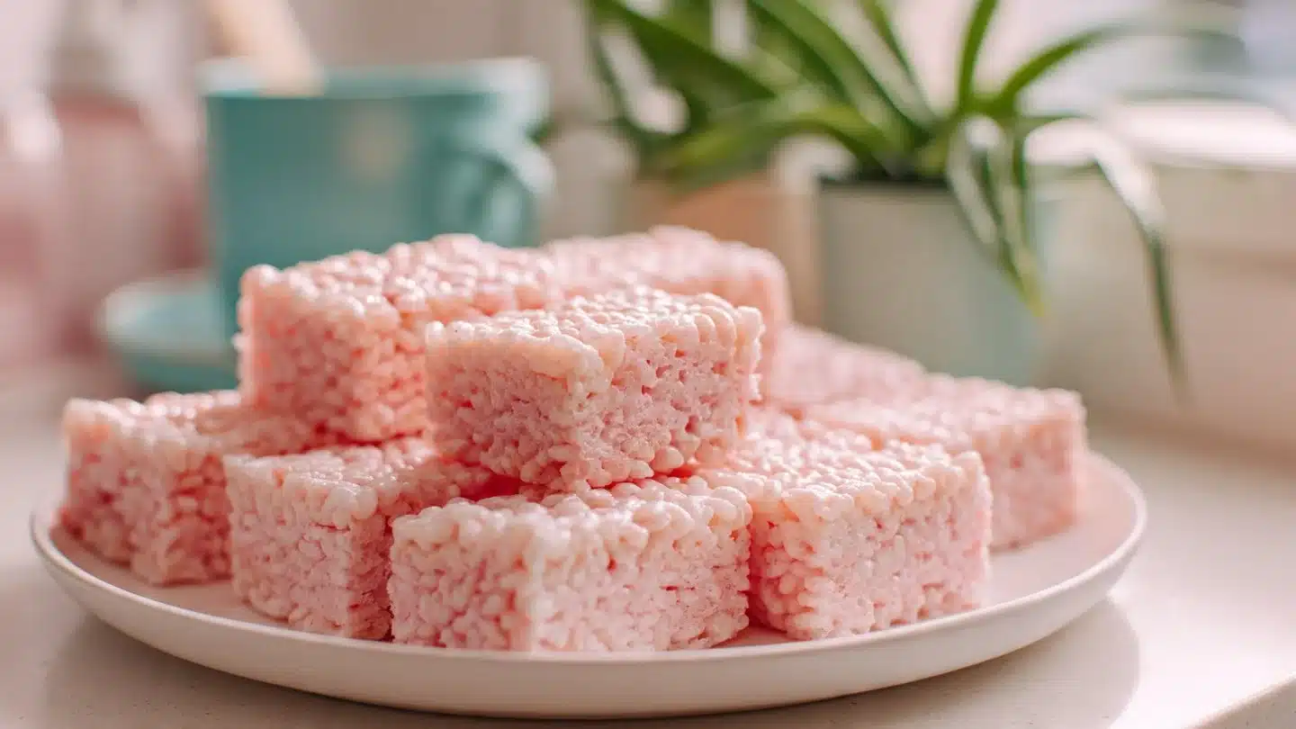 Ridiculously Easy Strawberry Rice Krispie Treats
