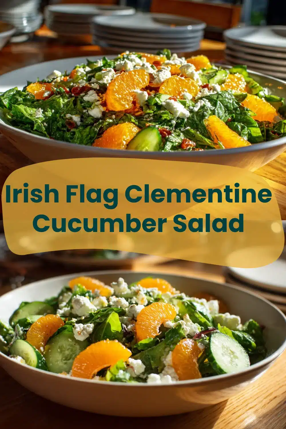 Irish Flag Clementine Cucumber Salad