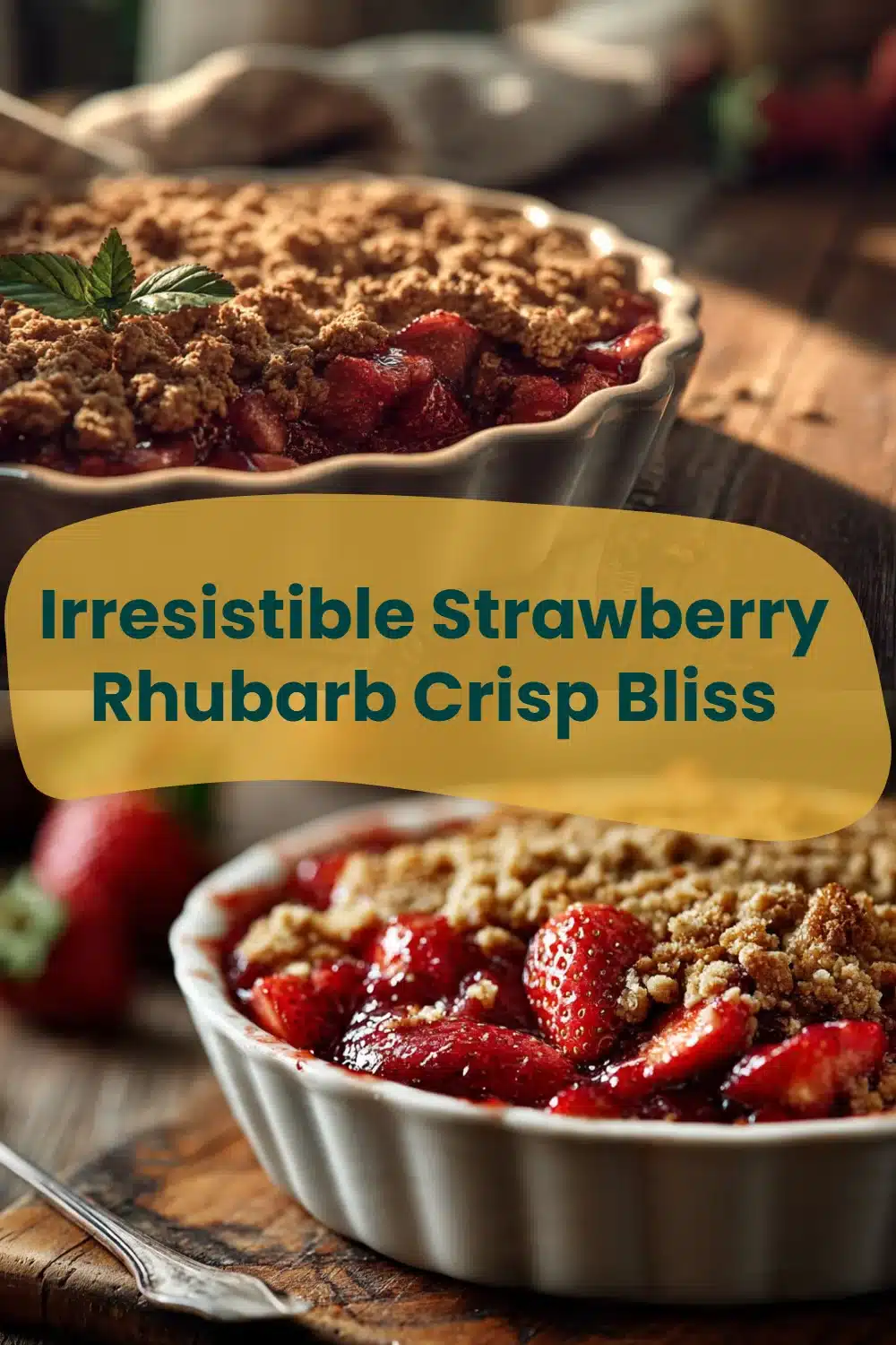 Irresistible Strawberry Rhubarb Crisp Bliss