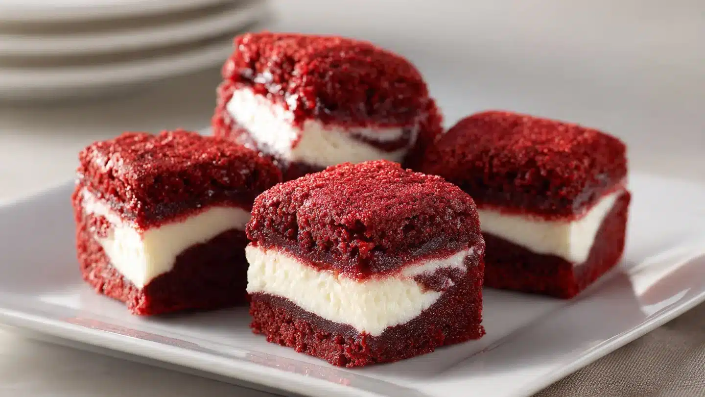 Mini Red Velvet Brownie Bites : Tiny Fudgy Treats That Steal the Show