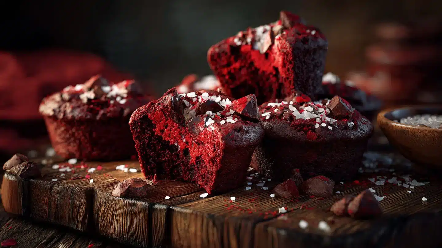 Mini Red Velvet Brownie Bites