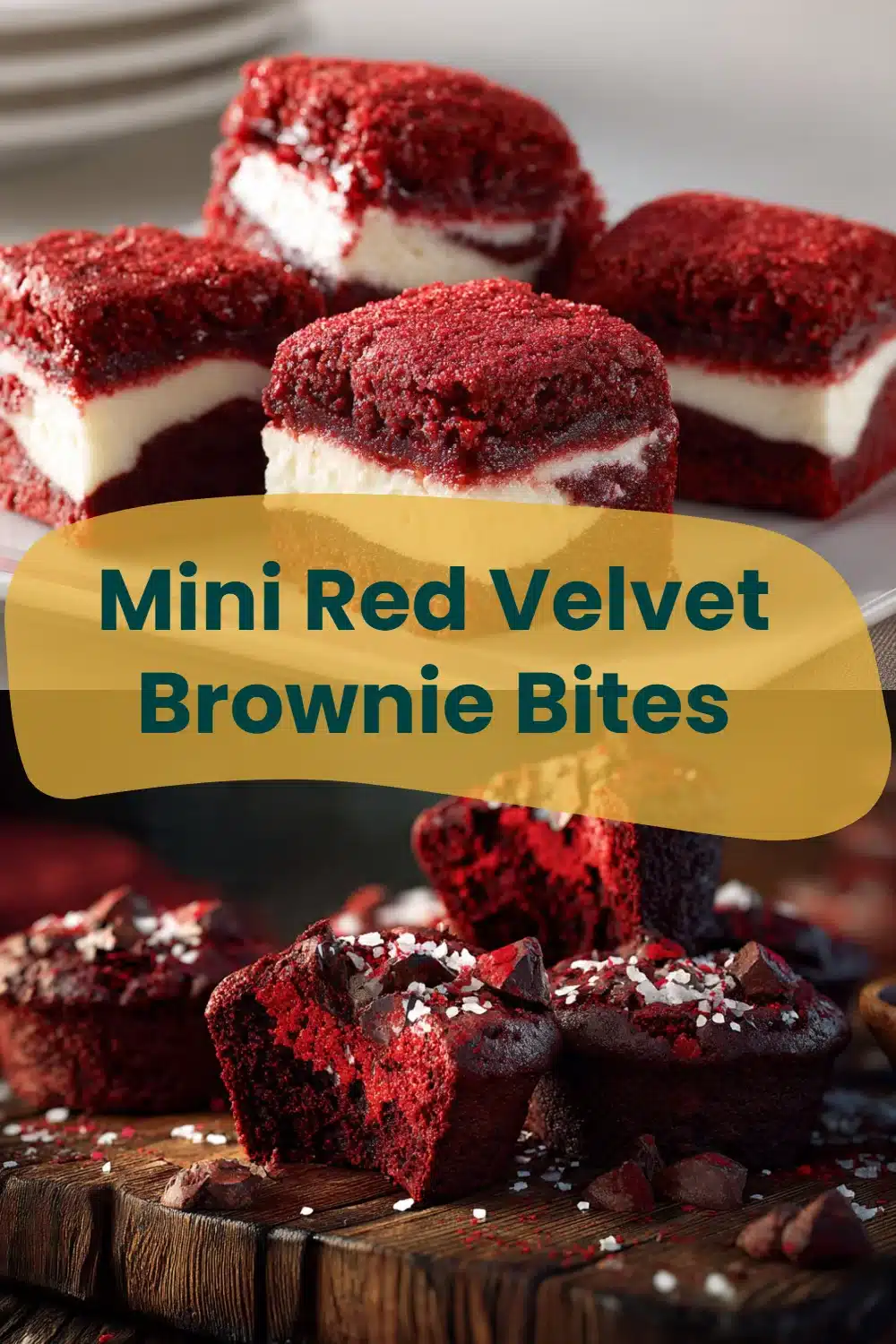 Mini Red Velvet Brownie Bites