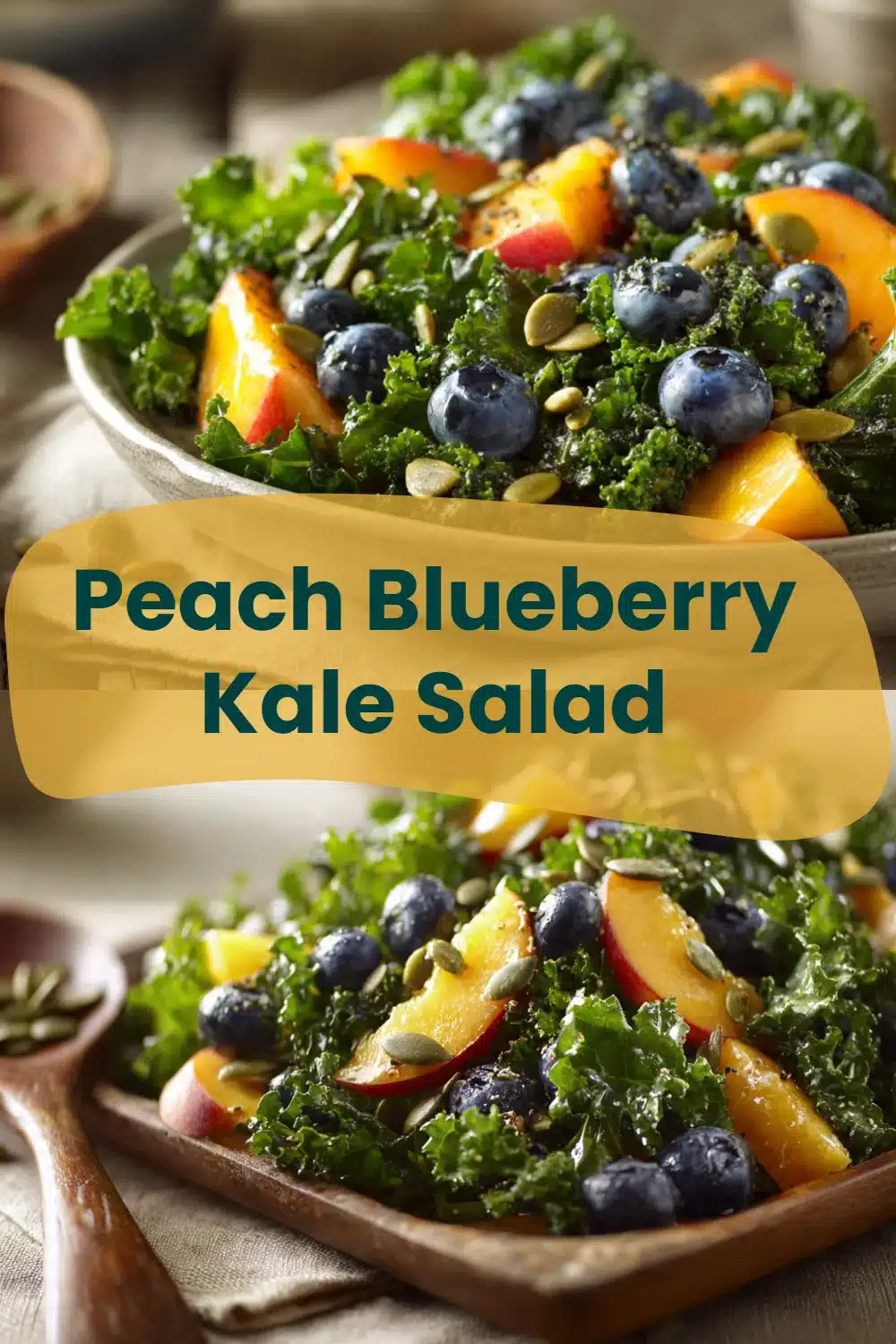 Peach Blueberry Kale Salad