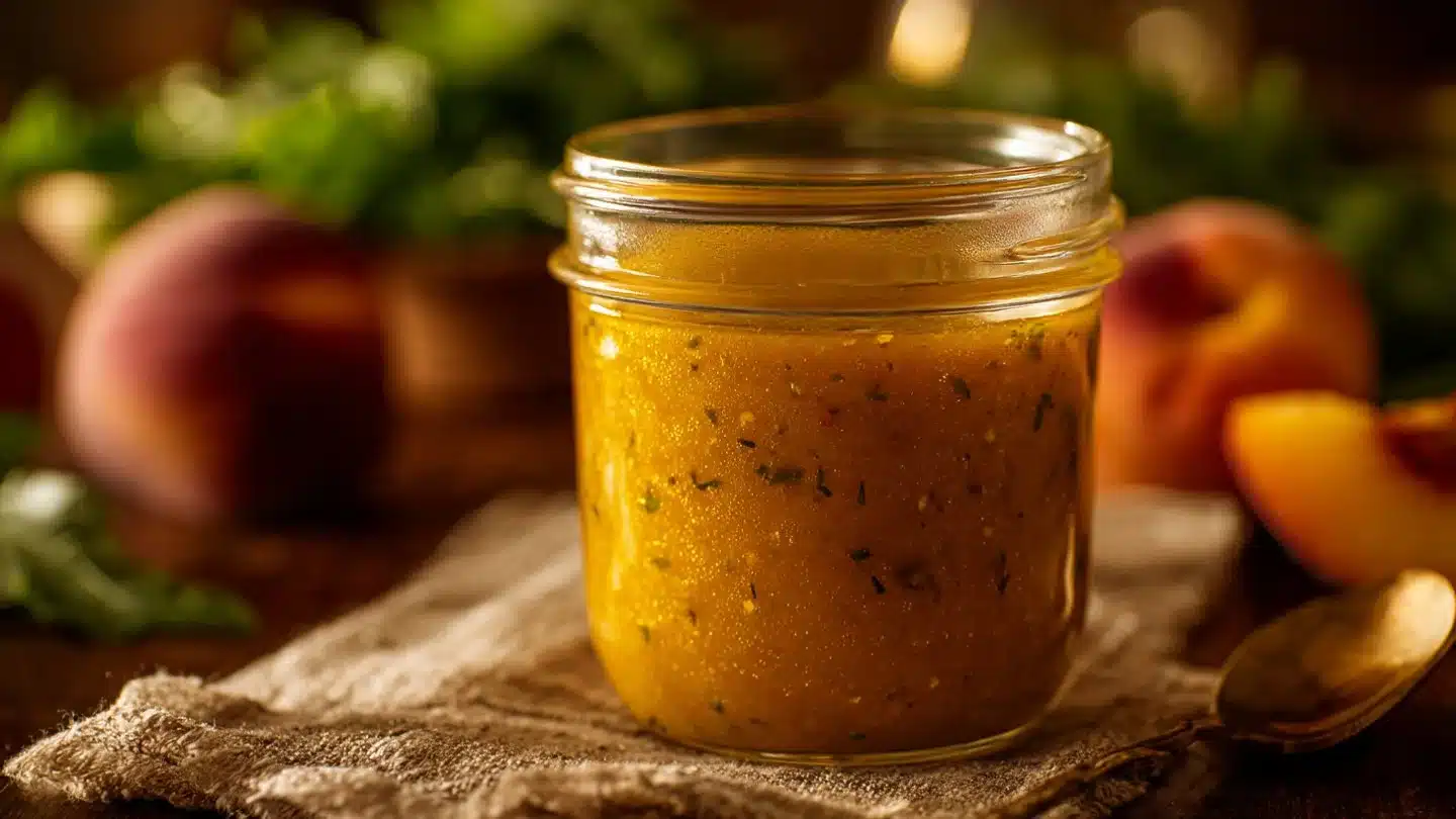 Peach Honey Dijon Balsamic Vinaigrette