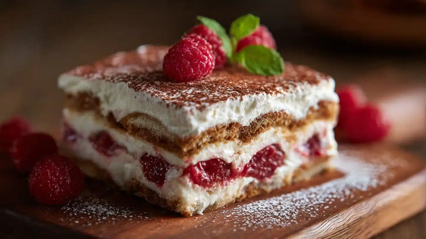 Raspberry Tiramisu Bliss - A Creamy Fruit-Infused Delight
