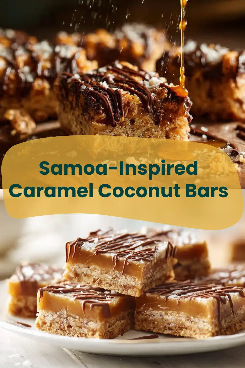 Samoa-Inspired Caramel Coconut Bars