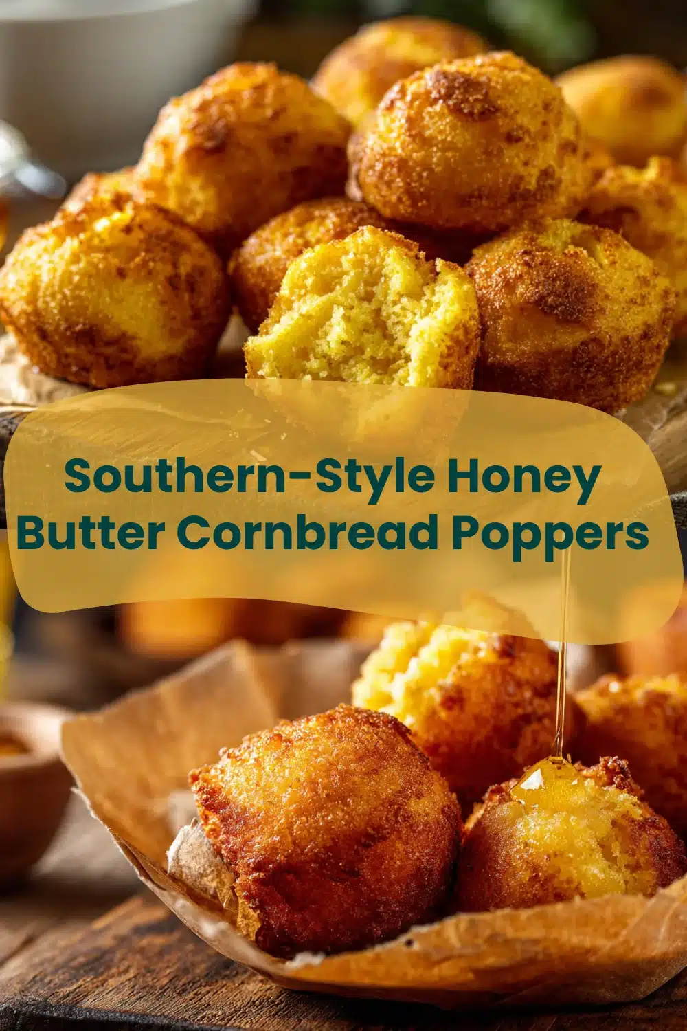 Southern-Style Honey Butter Cornbread Poppers