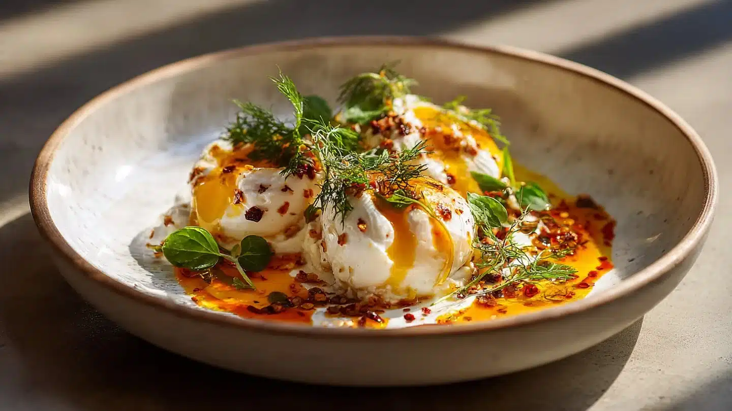 Turkish Eggs (Cilbir)