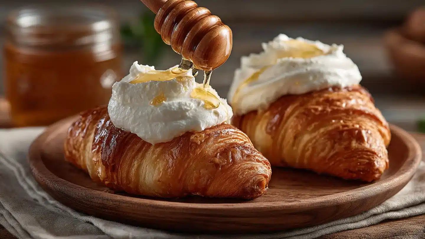 Whipped Ricotta with Honey Croissants