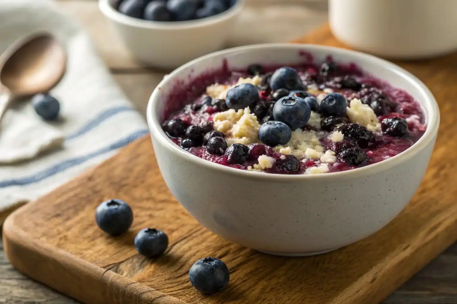 Baked Blueberry Cottage Cheese Breakfast Bowl: Quick Recipe