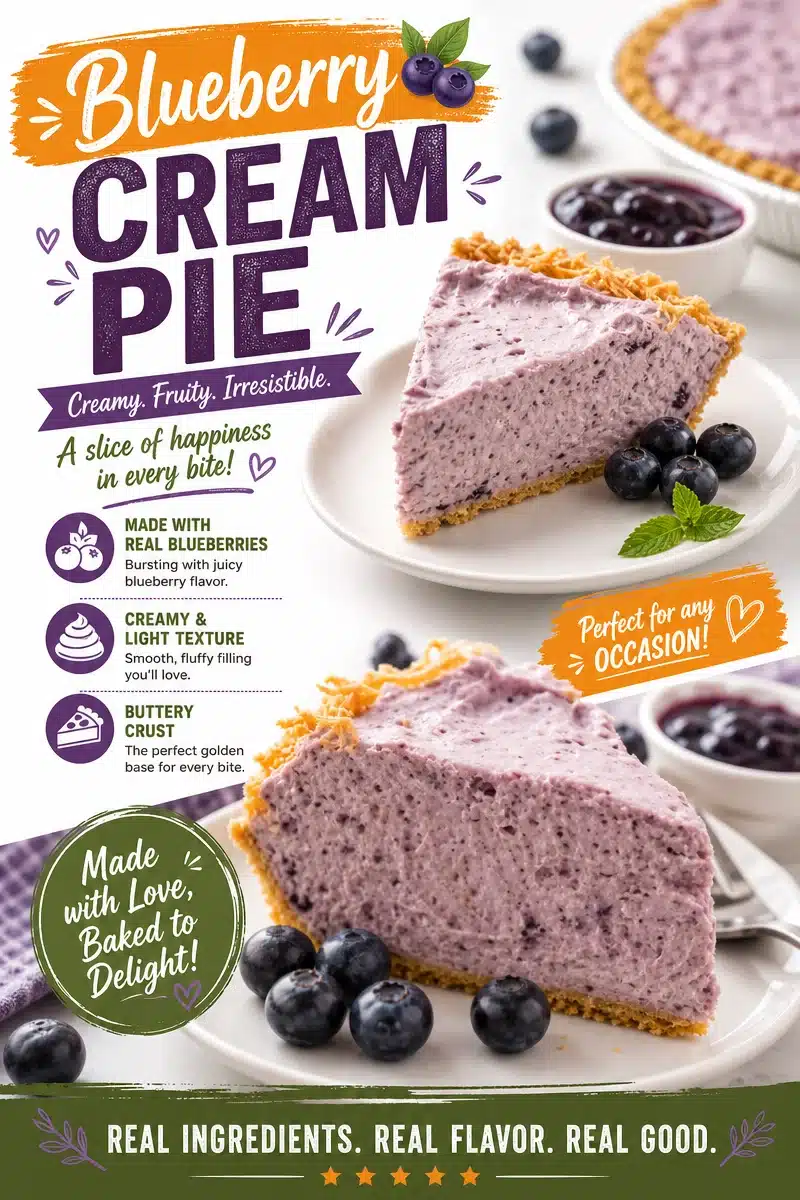 Blueberry Cream Pie