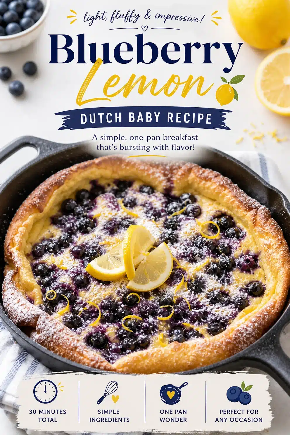 Blueberry Lemon Dutch Baby Recipe