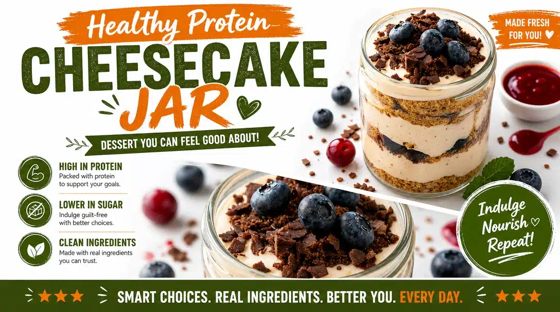 Healthy Protein Cheesecake Jar