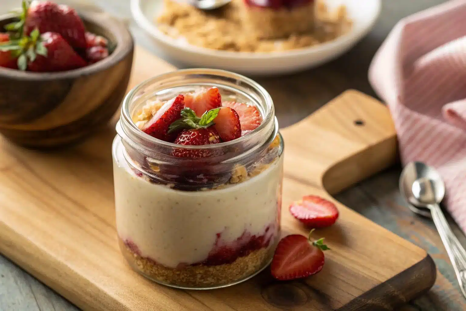 Healthy Protein Cheesecake Jar: Easy Recipe