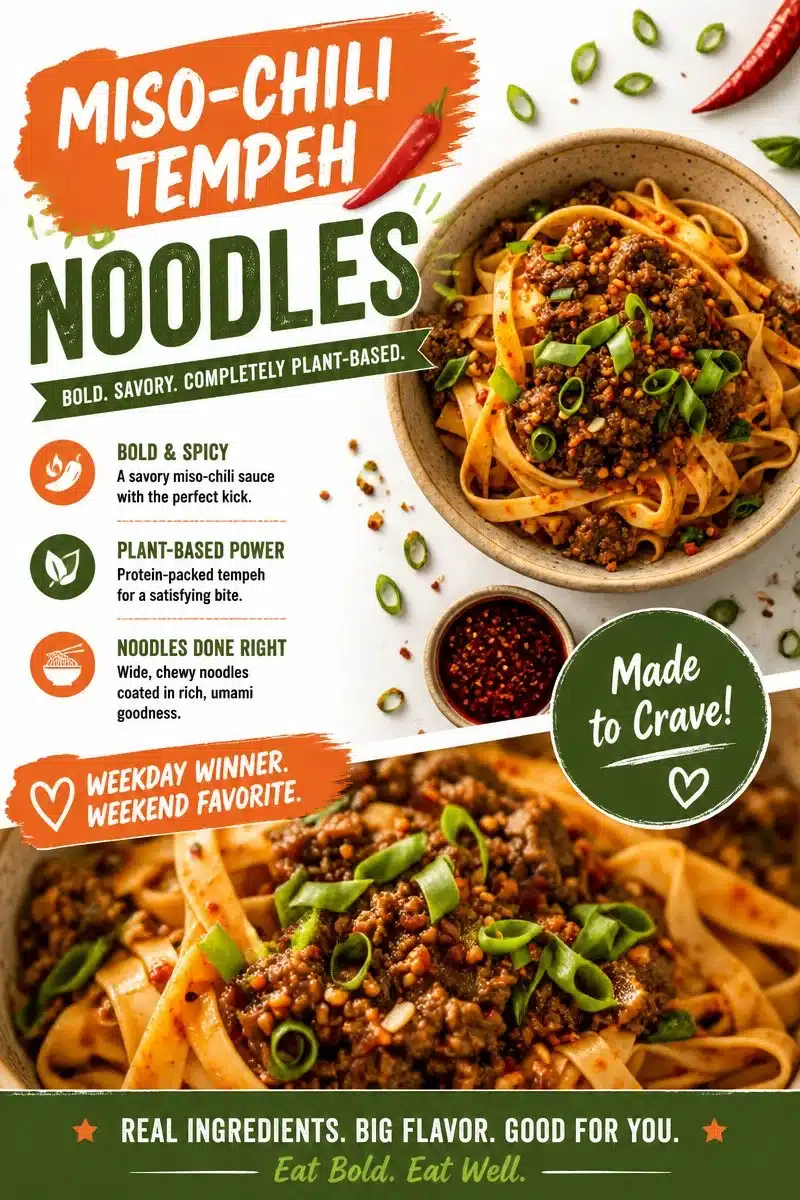 Miso-Chili Tempeh Noodles: Quick Weeknight Dinner