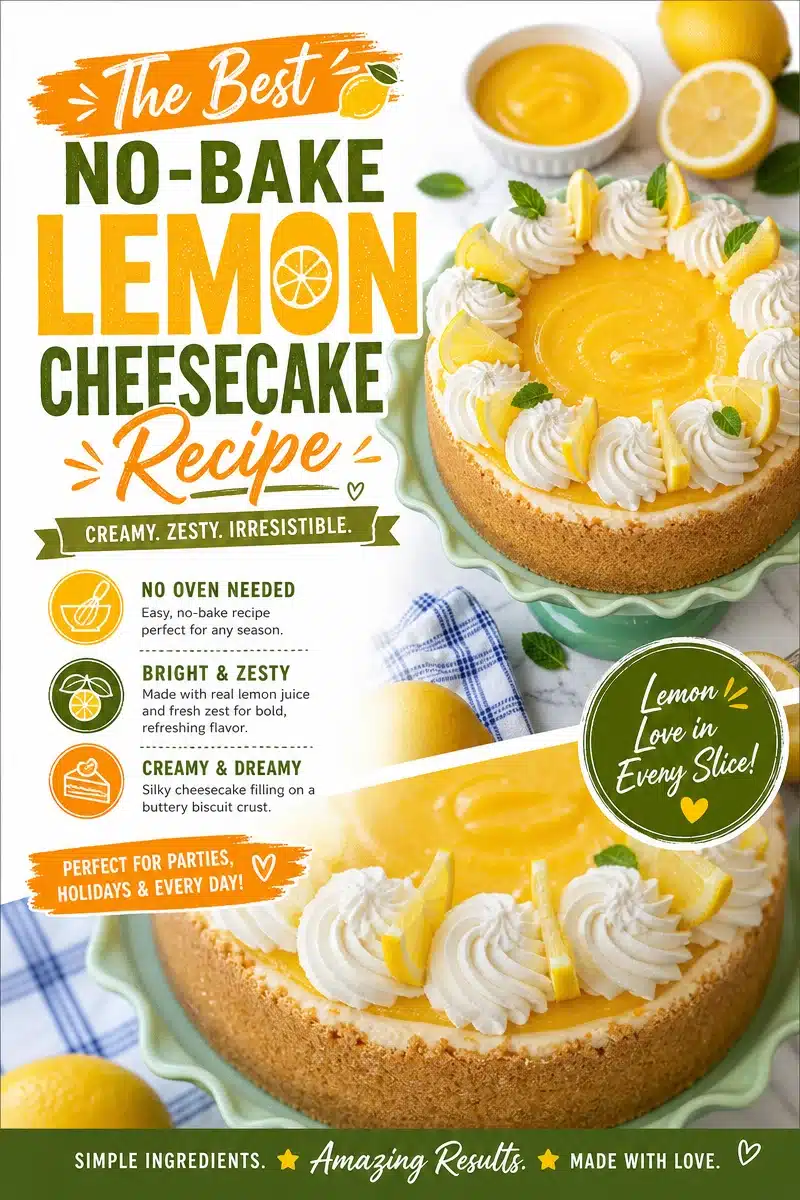 The Best No-Bake Lemon Cheesecake Recipe
